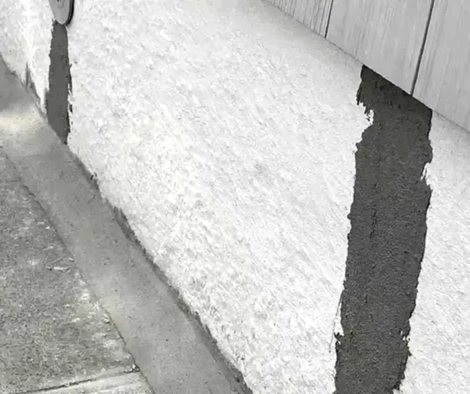 Moss-covered Basement Crack Repair in Boston, MA
